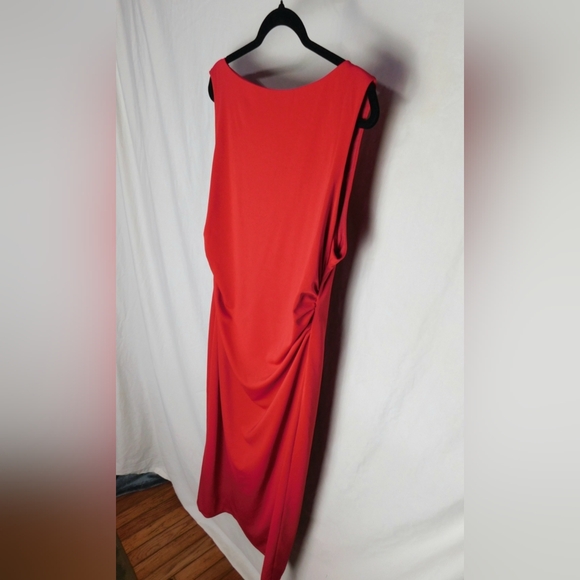 NWT Mollie Ruched Midi Dress Size XL in Red by WAYF - Picture 6 of 9